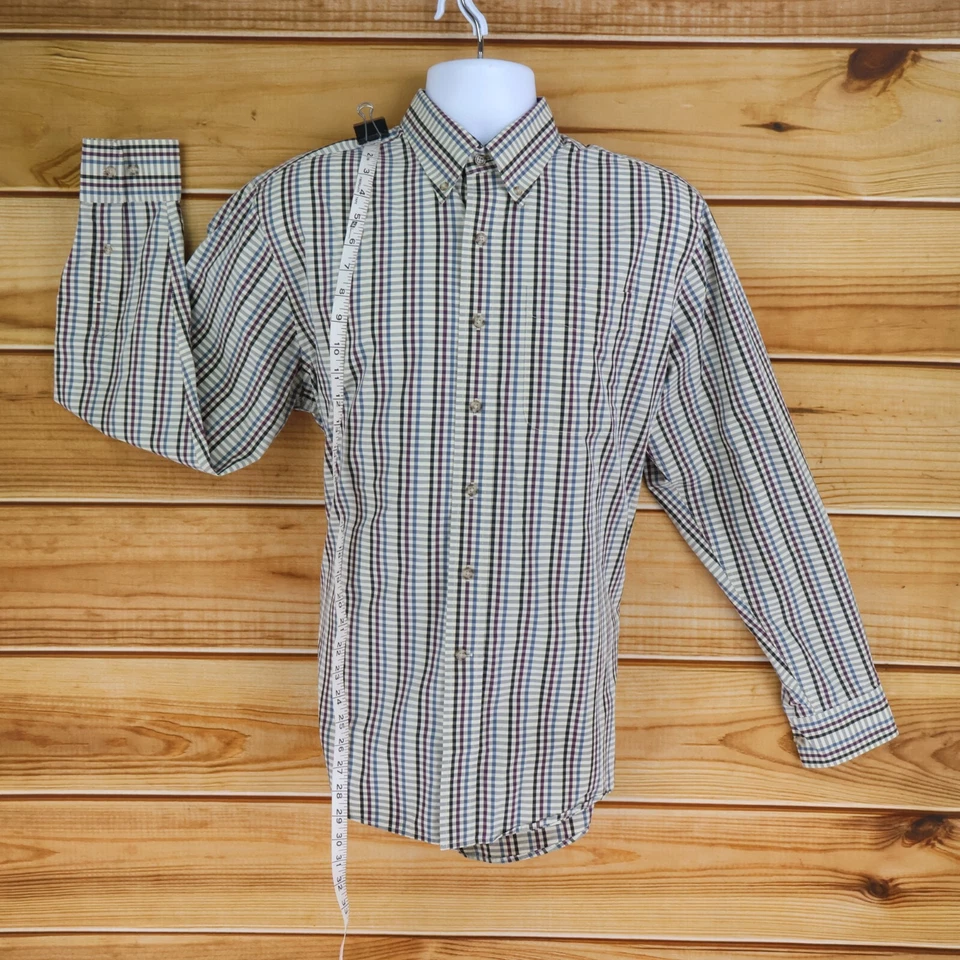 Cutter & Buck Dress Shirt Mens M Multicolor Check 100% Cotton Button Down Collar - Image 3 of 4