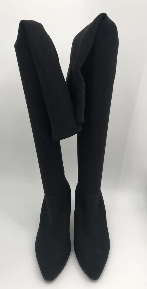 Oscar De La Renta Calcetín Negro Sobre la Rodilla Stiletto Bota talla 38.5 Foto 2 de 4