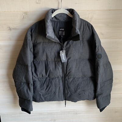 Allbirds Trino Wool Puffer Jacket Charcoal Merino Wool Winter Coat Womens  XL NEW