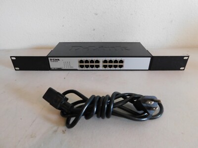 D-Link DSS-16+ 16-Port 10/100 Unmanaged Rackmount Ethernet Switch 3.2Gbps TESTED