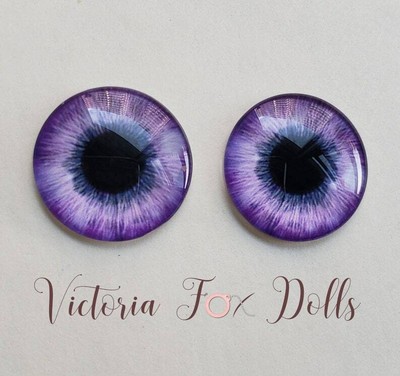 Blythe Doll Eyechips Realistic Purple Eye Chips 14mm Custom Furby Ooak Bjd