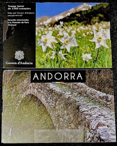 2 x 1,25 Euro Andorra 2021 Cu-Ni im Folder Margineda und Narcissus. NEU! - Bild 1 von 2