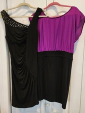 Two  Junior Dresses Girls Night Out Size large Black with Gromits