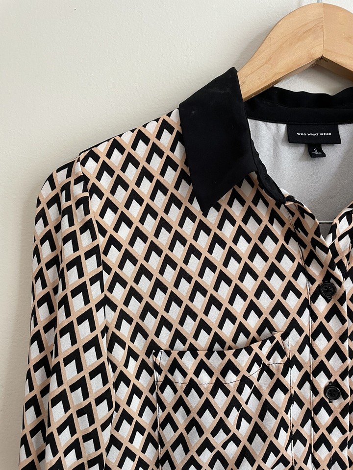 Who What Wear Women’s Dress Long Sleeve Size Small Lined Button Up