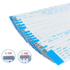 FFC/FPC Flexible Flat Cable Ribbon Pitch 0.5mm 1mm 24/20/18Pin 6-40cm 80C 60V