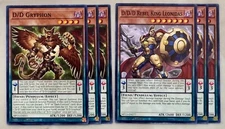 Yugioh! 3x D/D Gryphon + D/D/D Rebel King Leonidas MP23 Common 1st Ed NM