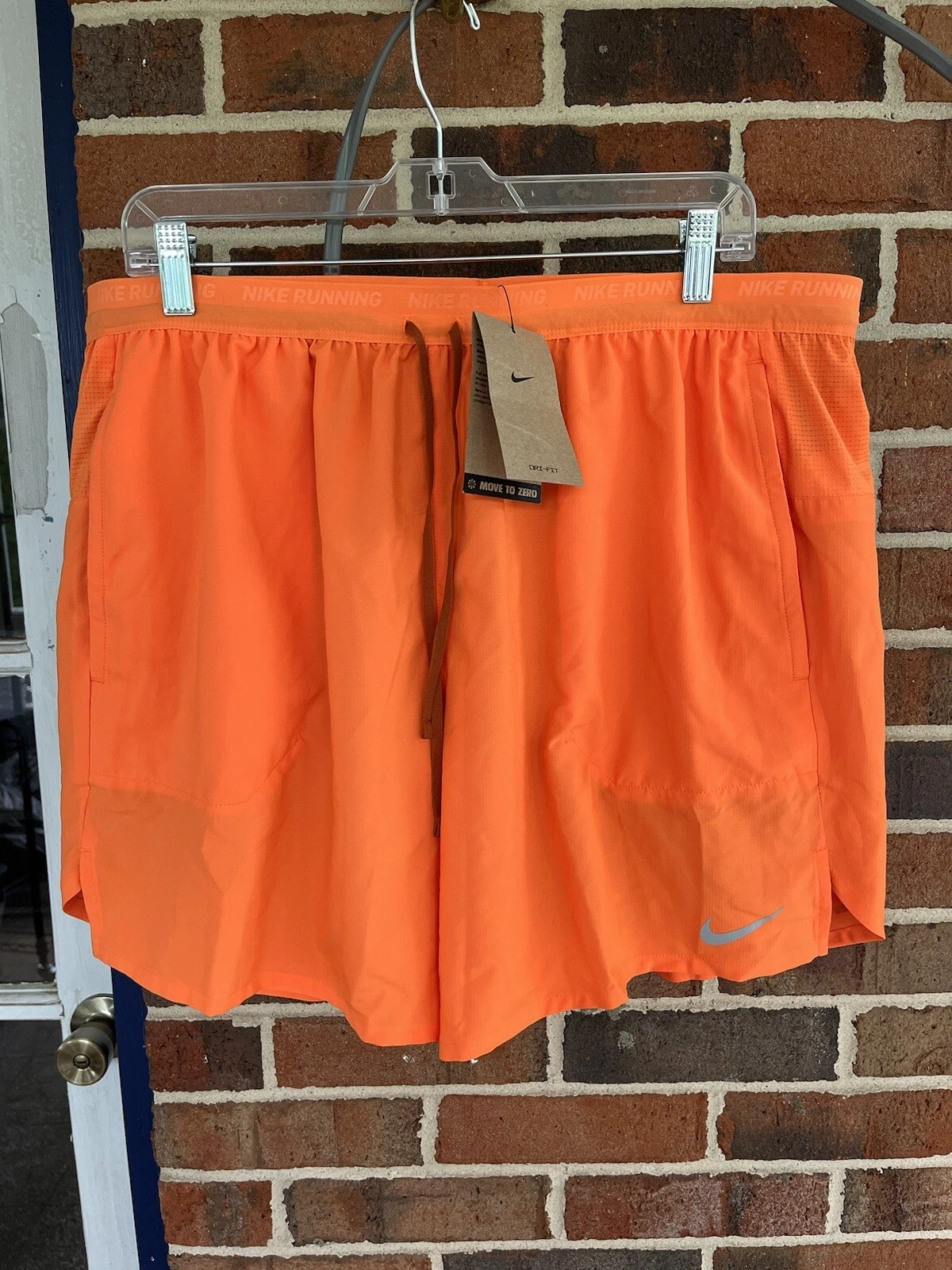 Men’s Nike 7” 2 in 1 Lined Orange Running Shorts - Size XXL - NWT