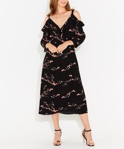 cherry wrap around dress