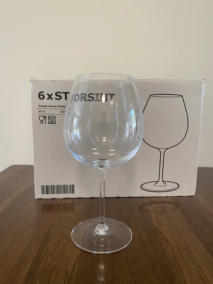 Прозрачный бокал для красного вина IKEA STORSINT 6 упаковок 23 унции - Изображение 3 из 4