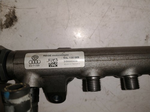 09 15 VW Audi Beetle Jetta Rabbit Golf Fuel Rail Diesel 03L130089 - Picture 4 of 8