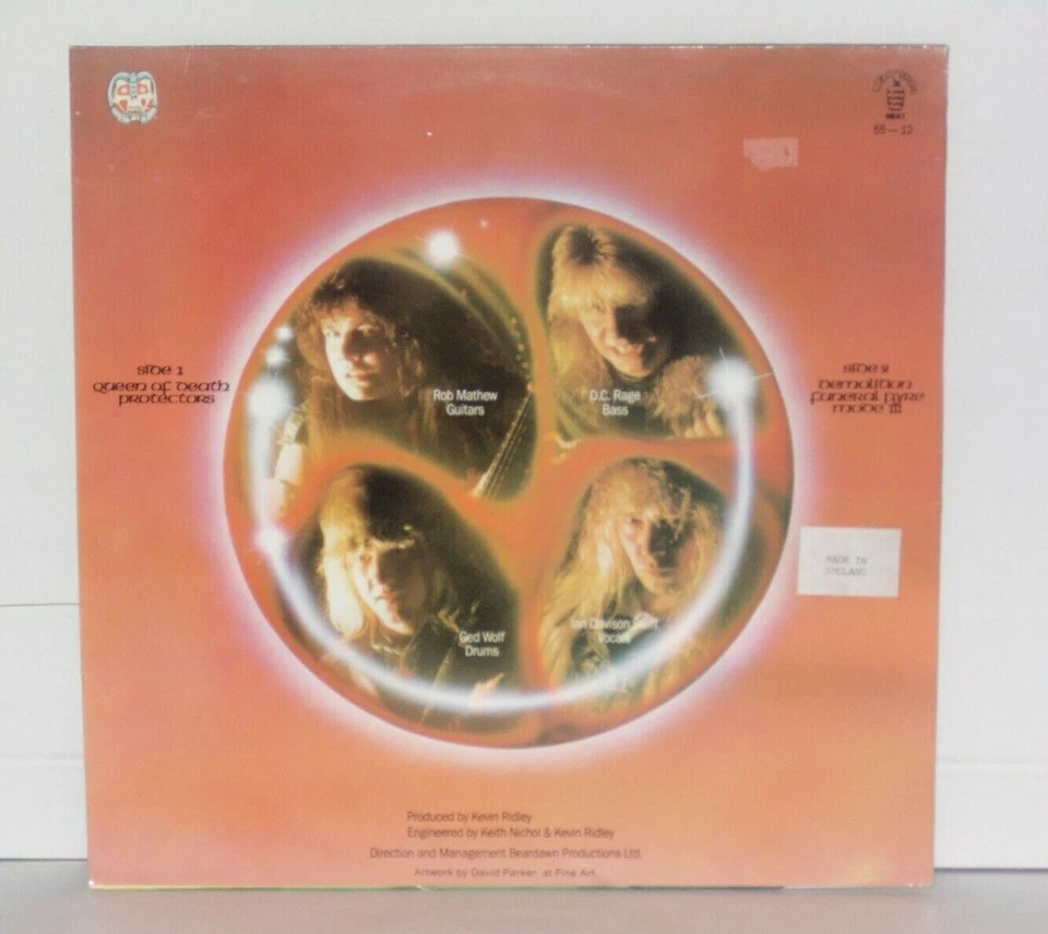 ATOMKRAFT Queen of Death EP VG+ 1986 UK 12" Plays Well Neat Records 55-12 - Image 3 of 3