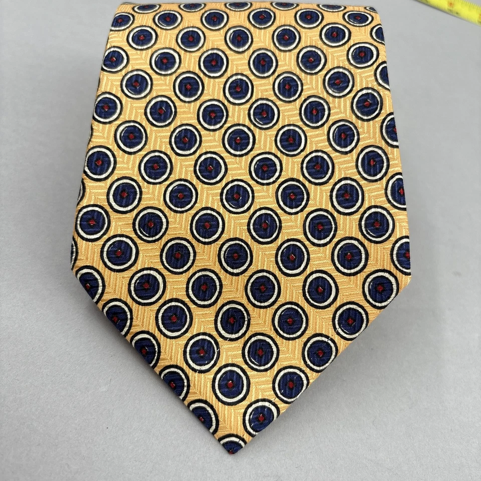 Corbata de seda Polo Ralph Lauren para hombre patrón geométrico clásico hecha en Italia vintage Foto 2 de 4