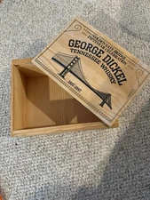 Vintage George Dickel TN Whiskey Wood Box Only Golden Gate Bridge 50 Yrs 1987