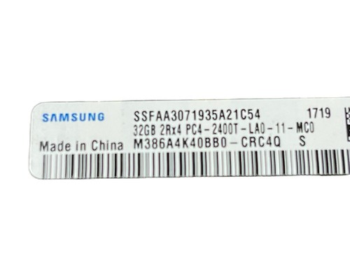 SAMSUNG 32GB 2RX4 PC4-2400T DDR4 ECC REG SERVER MEMORY M386A4K40BB0-CRC4Q - 第 4/5 張圖片