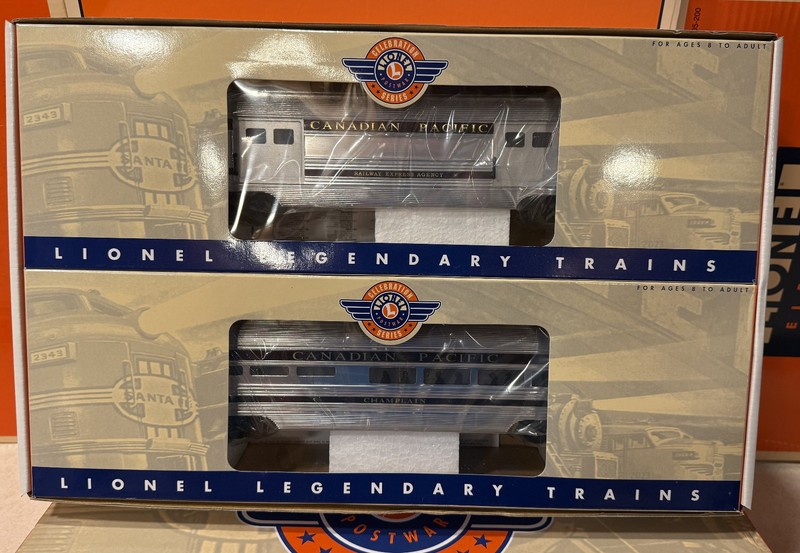 Lionel Canadian Pacific Alum Passenger 2 Car Pack #39151 "O" Baggage/Dining NIB