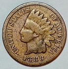 Indian Head Penny Lot of "1" VERY NICE 1888 GOOD OR BETTER°$ FREE SHIPPING $#300