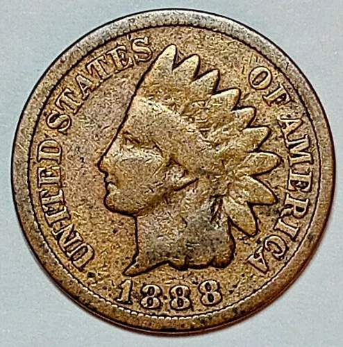 Indian Head Penny Lot of "1" VERY NICE 1888 GOOD OR BETTER°$ FREE SHIPPING $#300
