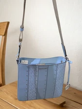 Michael Kors Jet Set Small Blue Handbag Purse Messenger Crossbody Bag  Shoulder