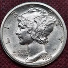 1916 S Mercury Dime 10c UNC Uncirculated Full Bands #100178