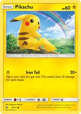 Pikachu - 28/73 - Pokemon Shining Legends Sun & Moon Cracked Ice Holo Card NM on eBay