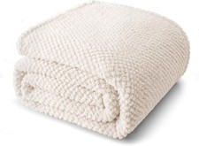 NEW King Size Fuzzy Fleece Blanket for Bed 90x104 Inch Fluffy Warm Soft Jacquard