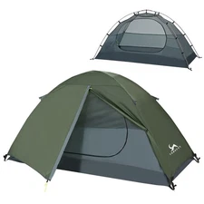 MC TOMOUNT Backpacking Tent 1 Person Waterproof Lightweight Double Layer Free...