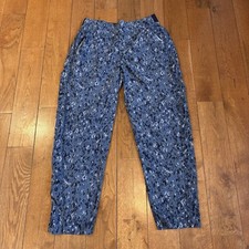 Womens Athleta Brooklyn Pull On Ankle Pants Captivate Blue sz 4 / 27" ins