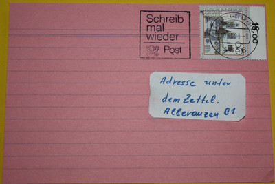 Postkarte DBP MI: 1645 Befördert von Herzebrock/Bielefeld am 10.3.1993. (11.524)