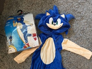 Costume Sonic Il Riccio Taglia XS 2 4t