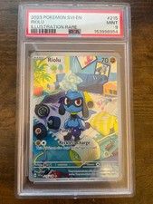 Pokemon TCG Scarlet & Violet Riolu #215/198 Illustration Rare PSA 9 MINT