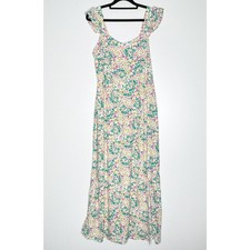 New Ann Taylor Loft Floral Sweetheart Neck Slit Midi Dress Women's Size 4