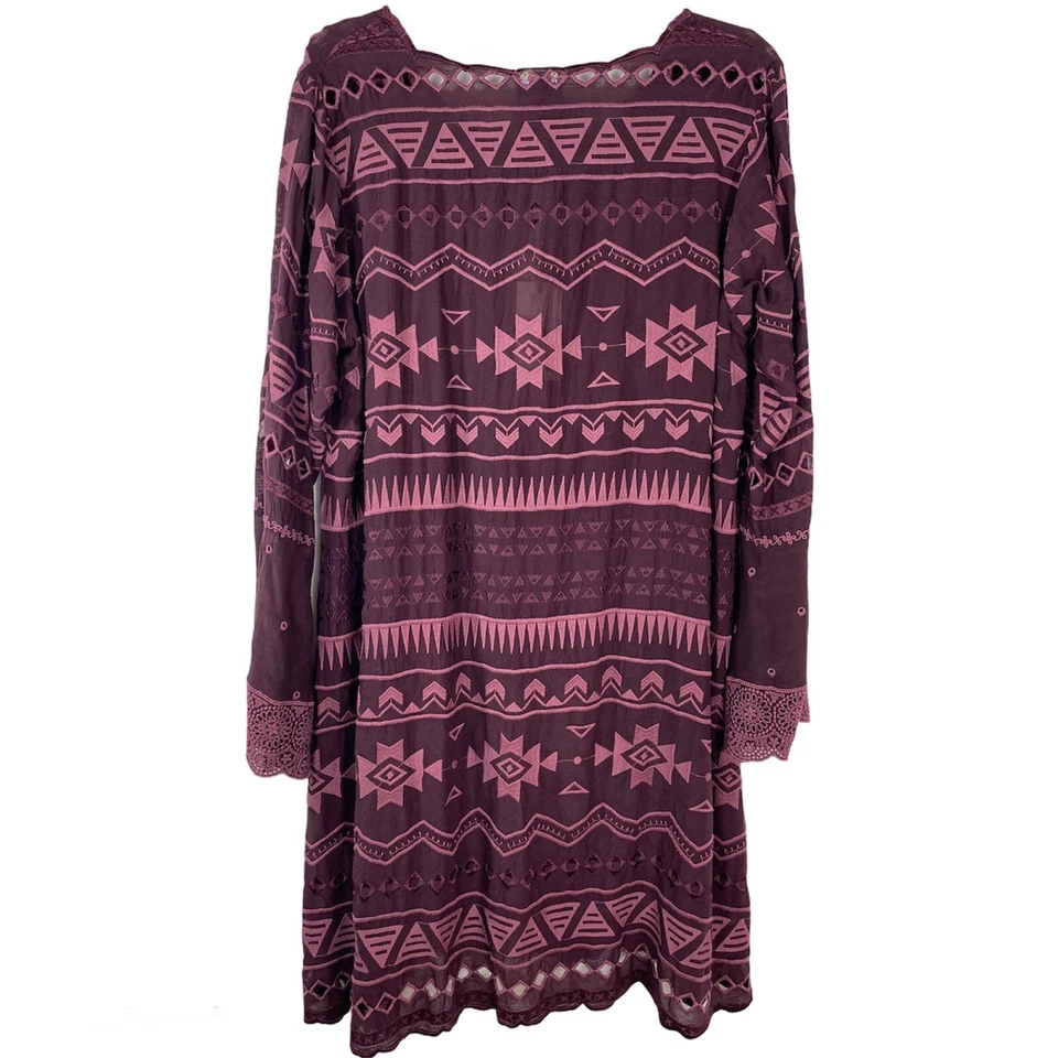 Vestido Johnny Was Avery Merlot bordado para mujer talla mediana M nuevo con etiquetas $355 Foto 4 de 4