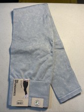 S 4-6 Blue Leggings Ribbed High Waist Seamless Ankle Length Light Compression