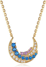 14K Necklace for Women Dainty Pendant, Charm Necklace with Gold Plated Versatile