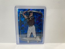 Billy Carlson 2025 Bowman Draft Chrome 1st Sapphire Edition #BDC-10 White Sox