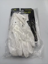 Grip Boost Stealth 6.0 Adult Pro Football Gloves. White. Adult Medium