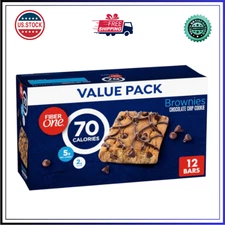 Fiber One 70 Calorie Brownies, Chocolate Chip Cookie, 2g Sugar, 12 Count,