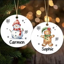 Custom Family Name Christmas Tree, Personalized Acrylic Ornament Family Gift
