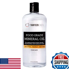 Thirteen Chefs 12oz Food Grade Mineral Oil for Cutting Board Butcher Block Wood