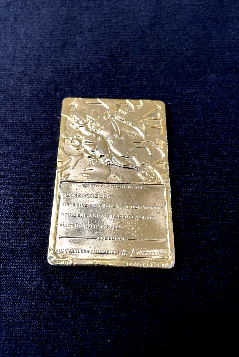 1999 23 karat pokemon card 1999 Pokémon 23K Gold Plated Trading Card - #6 Charizard