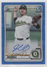 2020 Bowman Draft Chrome Picks Blue Refractor 140/150 Jeff Criswell Auto 15av