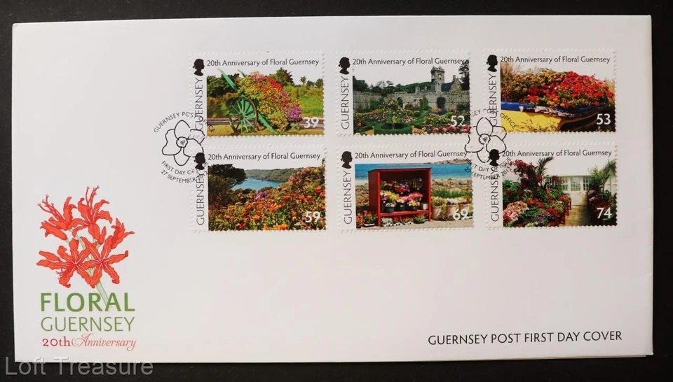 Guernsey Stamps: "Floral Guernsey - 20th Anniversary" First Day Cover 2012 - Image 2 of 3