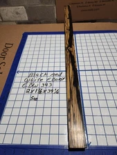 Black and White Ebony  Wood turning  blank  2 " x  1 5/8" x   39 1/2  " EBW343