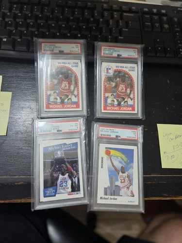 Lot Of 4 Michael Jordan PSA Graded Card Lot Psa 6 And Psa 5 1989 All Star Skybox