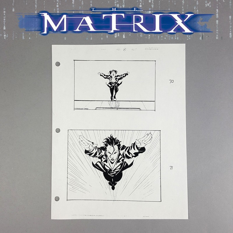 Image 6 of The Matrix Production Used Storyboard Trinity Chase CH70-71 Movie Prop