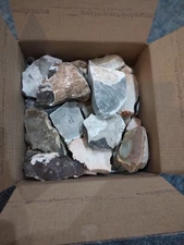 Large Mix Box Of Knappable Rock. Flintknapping Stone. Flint /Chert