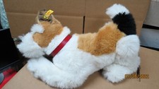 STEIFF 2882/35 WHITE BROWN BLACK PLUSH TOY DOG