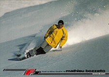 Carte postale SKI SKIEUR MATHIEU BOZZETTO SNOWBOARD SNOWBOARDEUR SLALOM