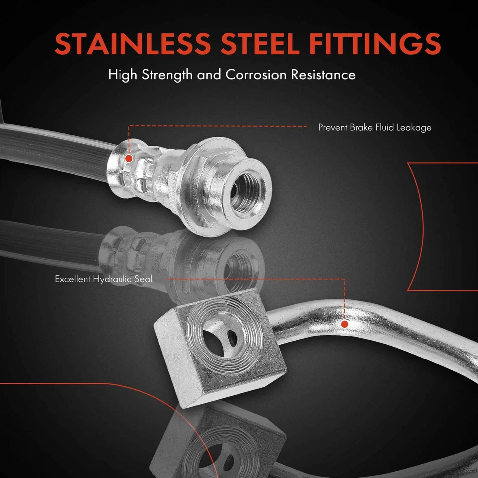 2x Manguera hidráulica de freno trasera izquierda y derecha para Chrysler Town&Country 2012-2016 Dodge Ram Foto 4 de 4