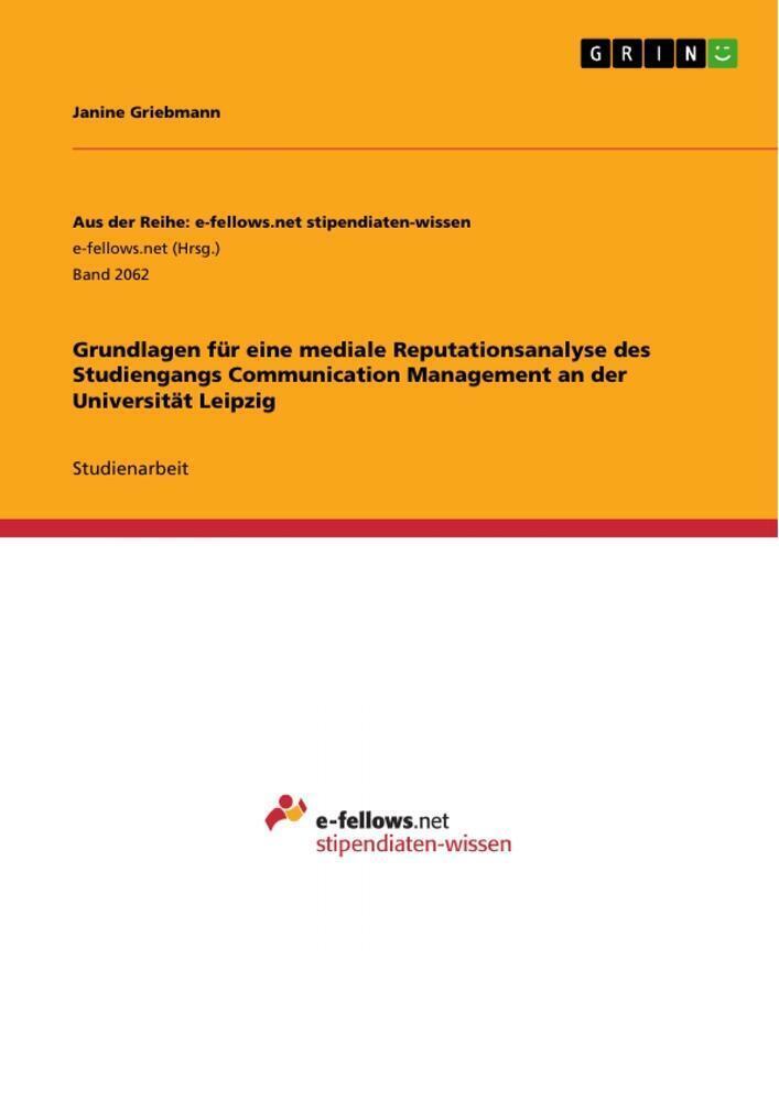 Thumbnail - Grundlagen Für Eine Mediale Reputationsanalyse Des Studiengangs